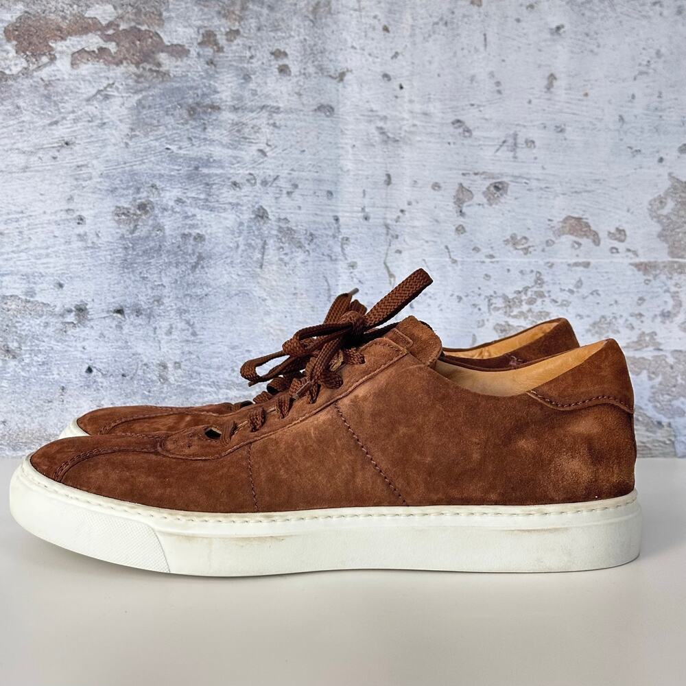 TO BOOT NEW YORK Charger Suede Lace-Up Sneaker - Almond